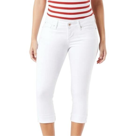 Denizen from Levi's Modern Crop Women's White Cuffed Capris 10 - Picture 1 of 7